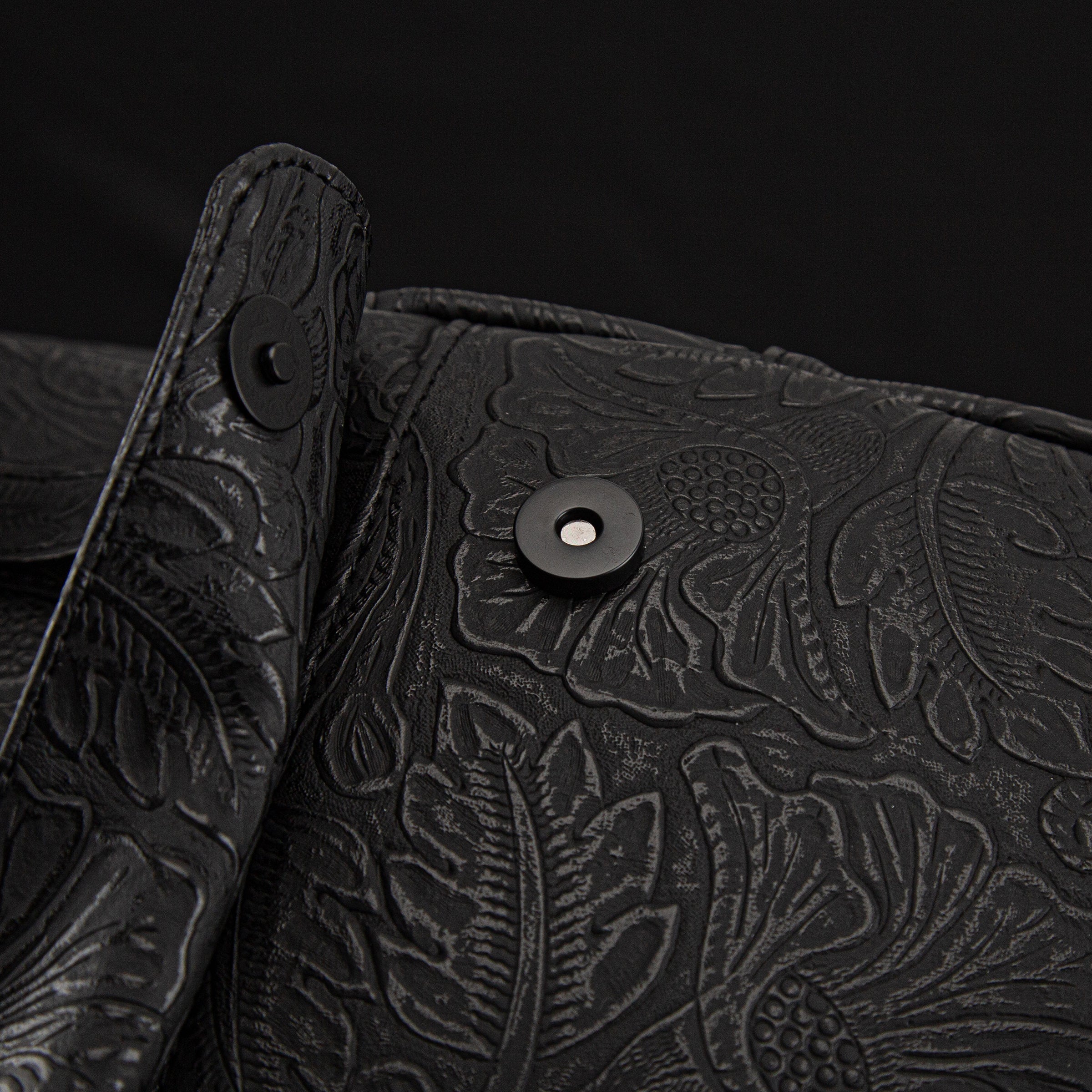 Laptop Backpack with Heavy-Duty Embroidery & Brass Lion-Head Ornament