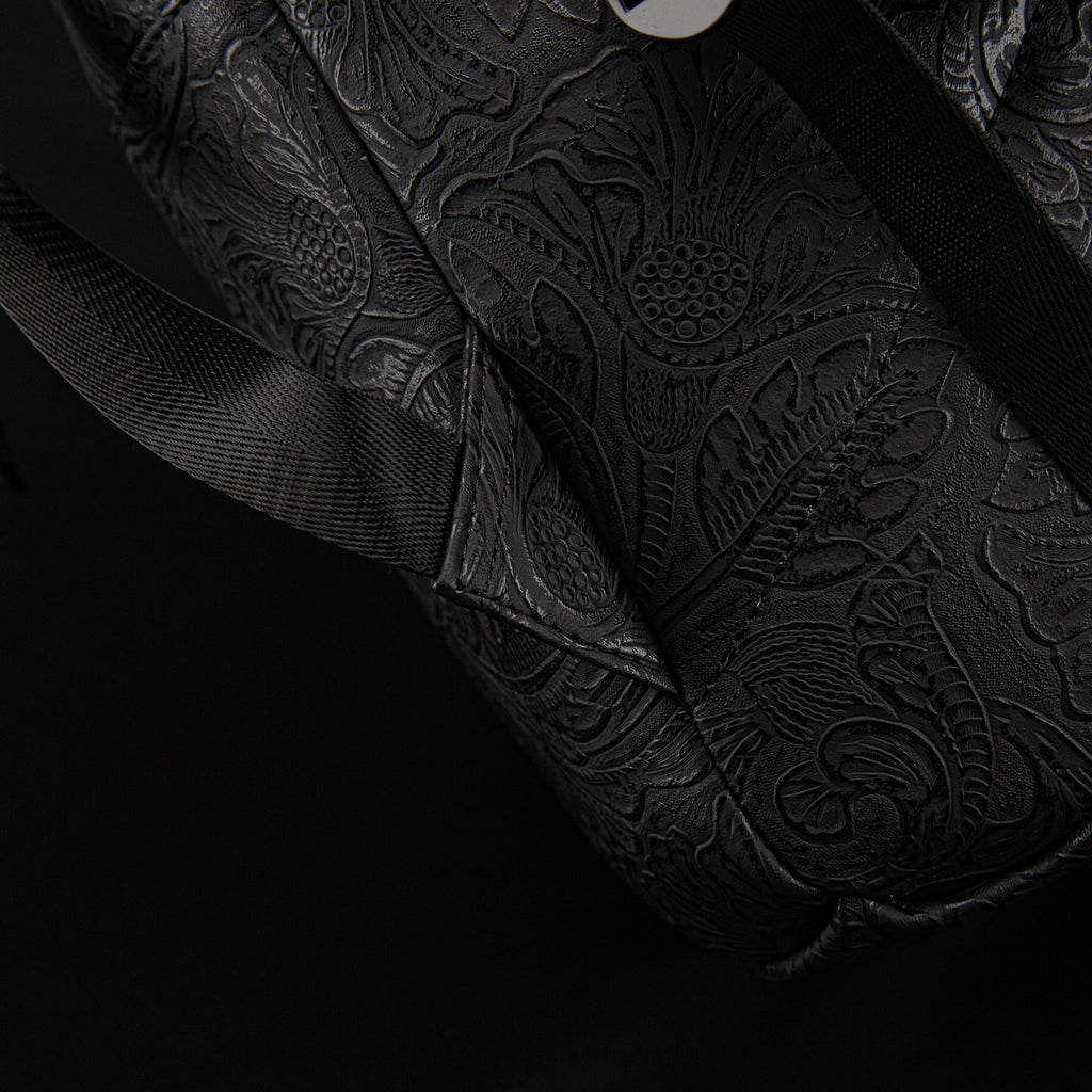 Laptop Backpack with Heavy-Duty Embroidery & Brass Lion-Head Ornament