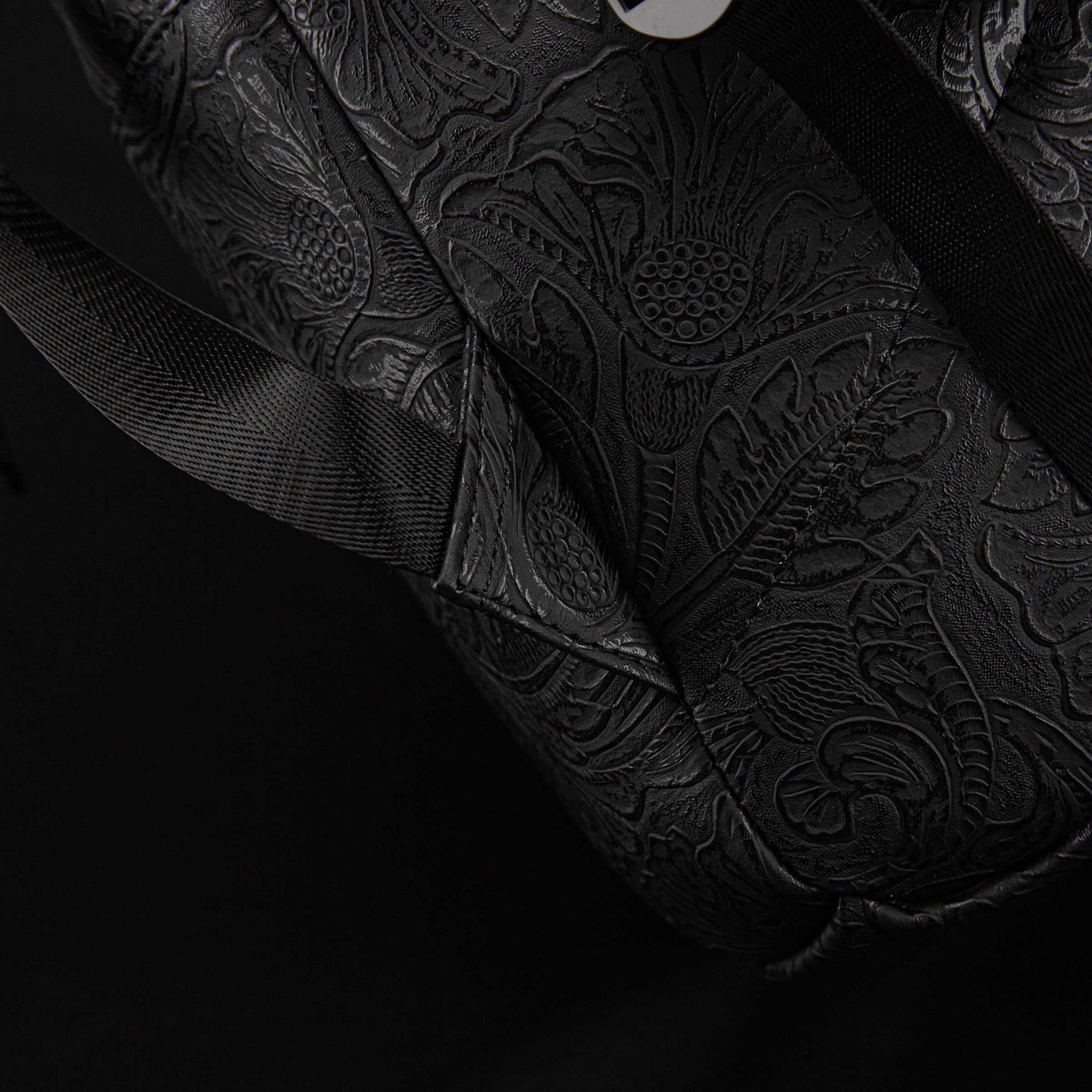 Laptop Backpack with Heavy-Duty Embroidery & Brass Lion-Head Ornament