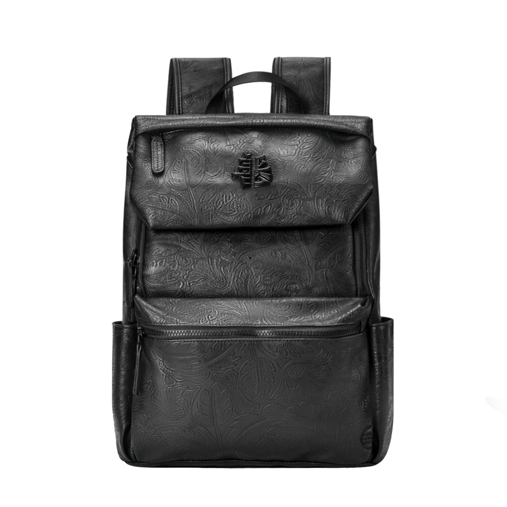 Laptop Backpack with Chinese “Good and evil” Logo Ornament