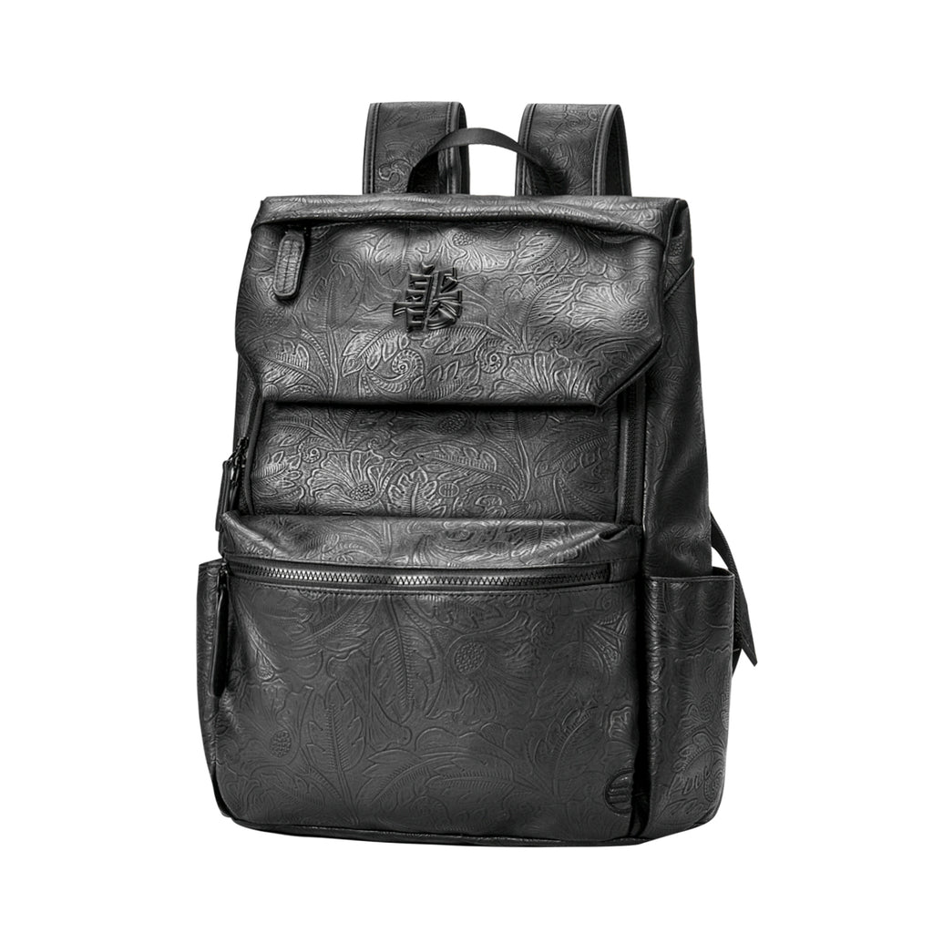 Laptop Backpack with Chinese “Good and evil” Logo Ornament