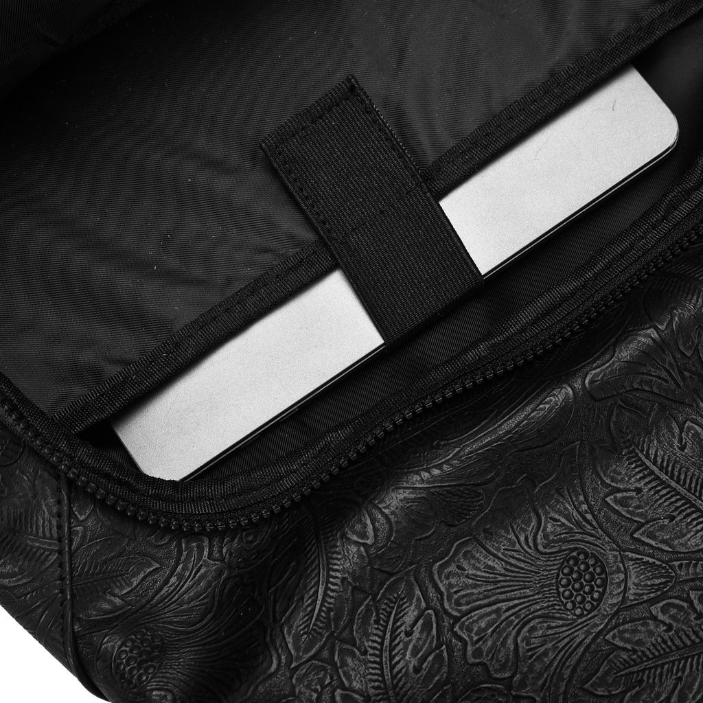 Laptop Backpack with Brass Lion-Head Ornament