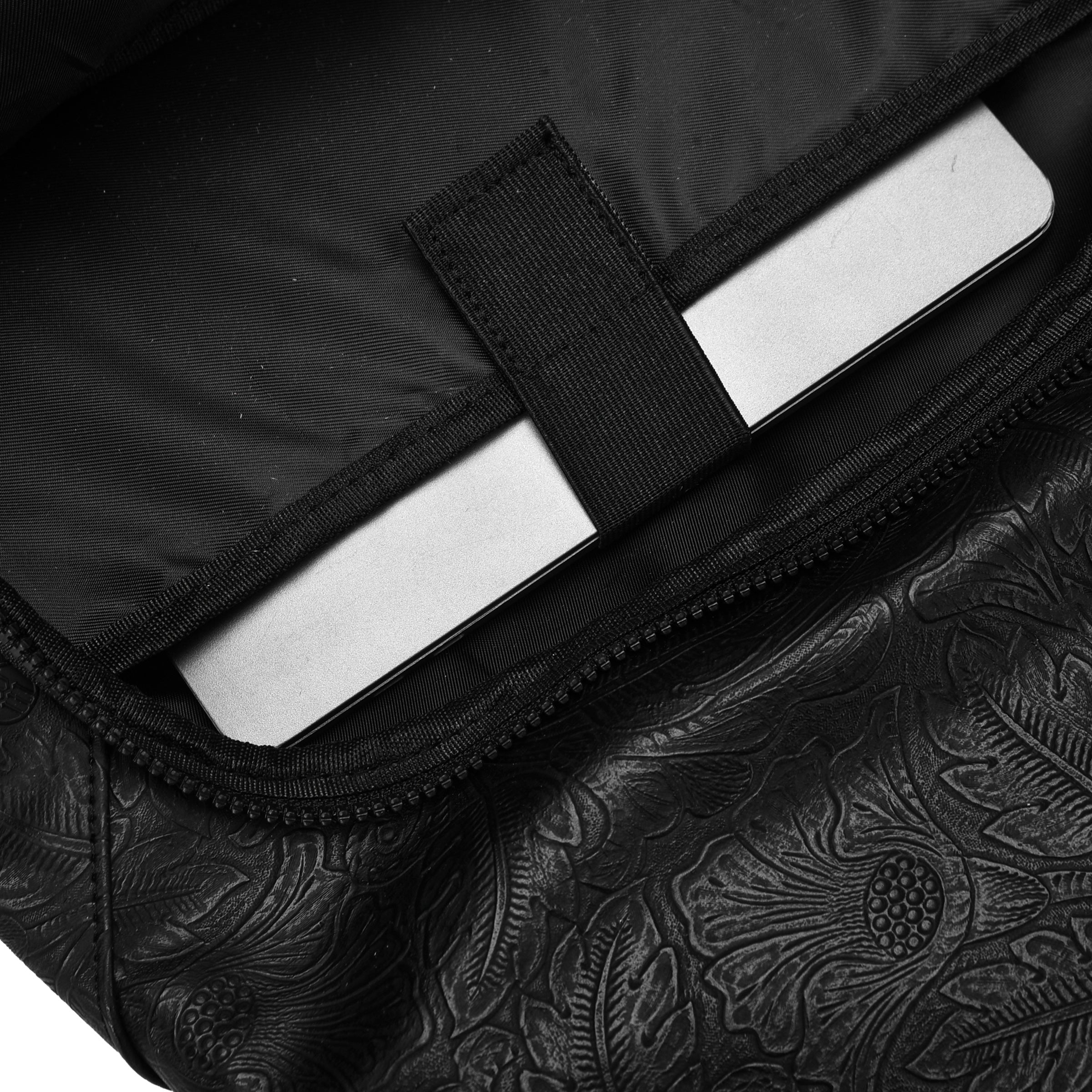 Laptop Backpack with Brass Lion-Head Ornament