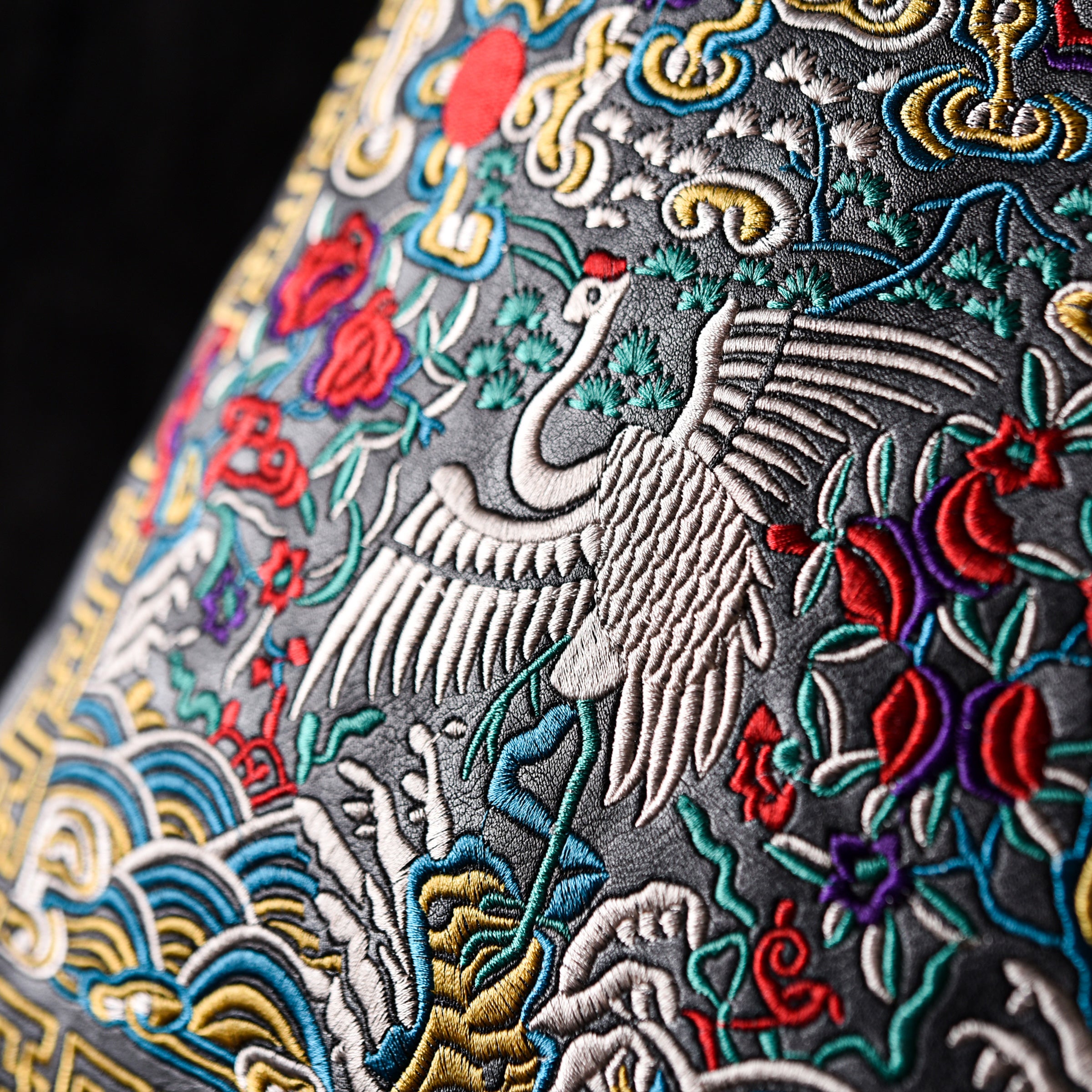 Red-crowned Crane-Heavy-duty Embroidered Large Capacity Laptop Backpack